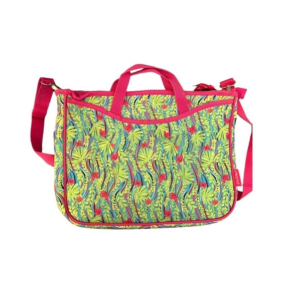 Lilly Pulitzer Handbags - 𝅺lilly Pulitzer Neoprene Laptop Tote Satchel Messenger Bag 11 x 16